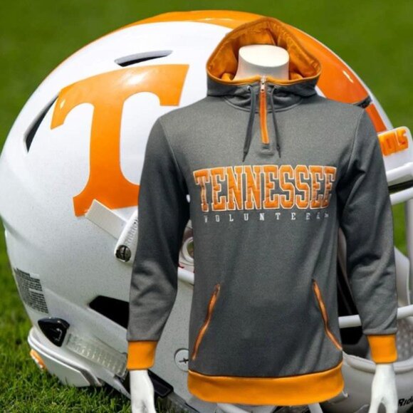 University of Tennessee Vols UT Volunteers Gray Orange Embroidered Hoodie Small - Picture 1 of 11